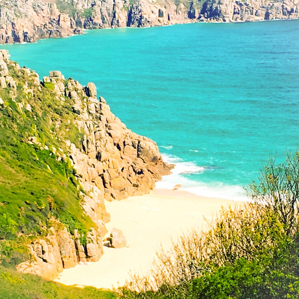 Porthcurno Beach.